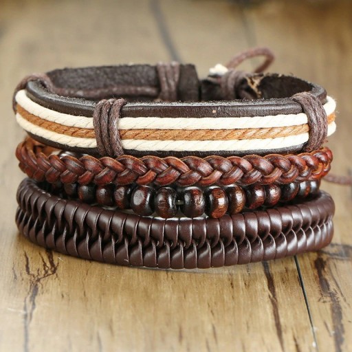Bracelet multi-couches pour homme