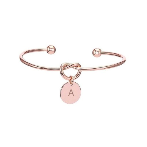 Bracelet ouvert avec lettre