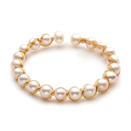 Bracelet ouvert en perles pour femmes