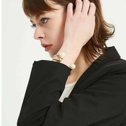 Bracelet ouvert pour femmes avec perles H640