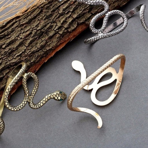 Bracelet ouvert serpent pour femme H374