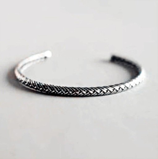 Bracelet ouvert tressé pour femme