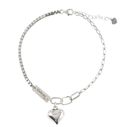 Bracelet pour femme avec pendentif en forme de cœur