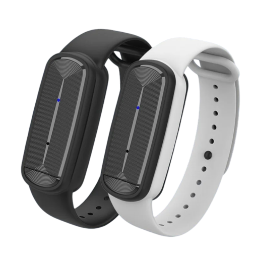 Bracelet répulsif ultrasonique contre les moustiques avec modes de protection réglables Chargement Micro USB Protection portable pour activités en extérieur