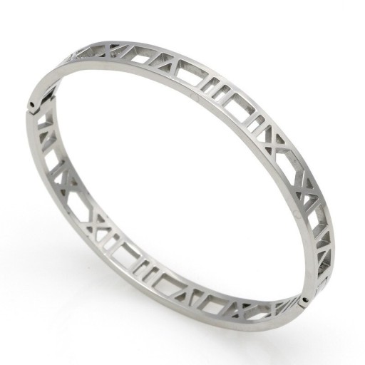 Bracelet rigide femme chiffres romains