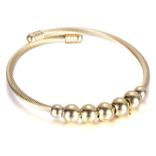 Bracelet rigide pour femmes avec perles