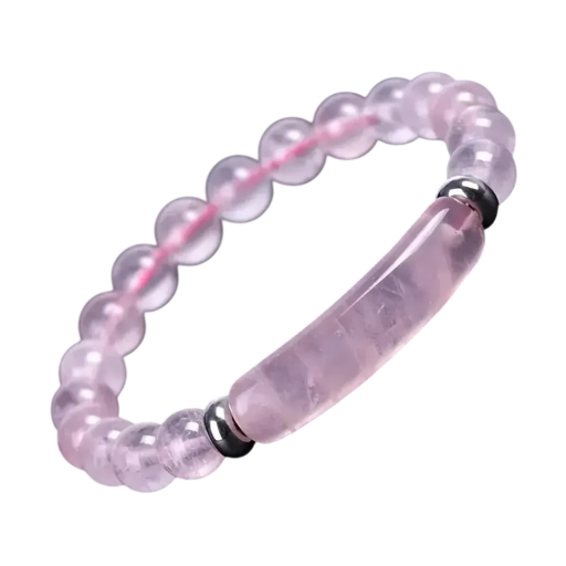 Bracelets colorés en pierres naturelles 18,5 cm 8 mm perles bracelet élastique avec détails en métal unisexe accessoire de bijou