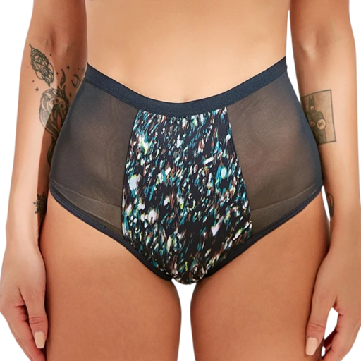 Bragas menstruales de 4 capas con laterales de encaje en fibra de bambú y elastano, absorbentes y reutilizables para protección menstrual