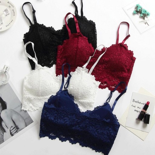 Bralette-bh för kvinnor med blommor J2316