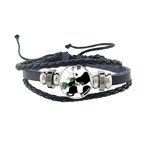 Bransoletka ze skóry Panda