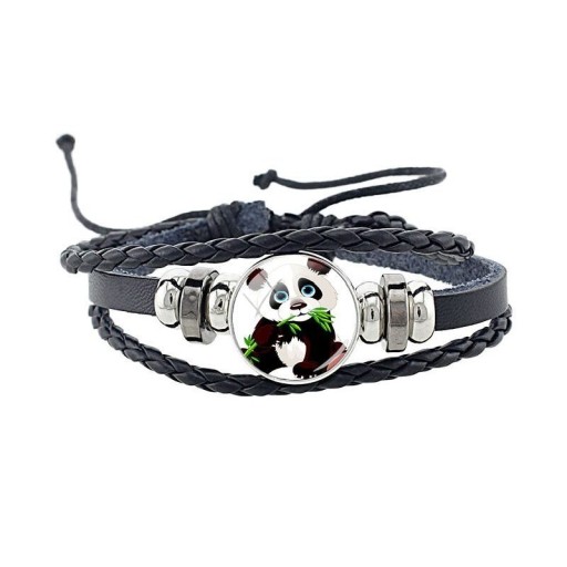 Bransoletka ze skóry Panda