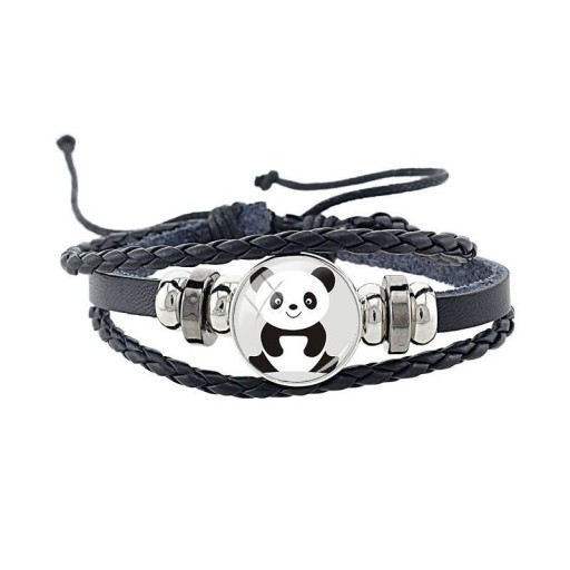 Bransoletka ze skóry Panda