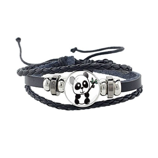 Bratara din piele Panda