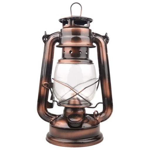 Brązowa lampa naftowa 19 cm