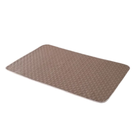 Brązowa wielokrotnego użytku podkładka dla psów na nietrzymanie moczu 50 x 70 cm 4-warstwowa chłonna podkładka z wodoodporną membraną TPU i antypoślizgowym dnem