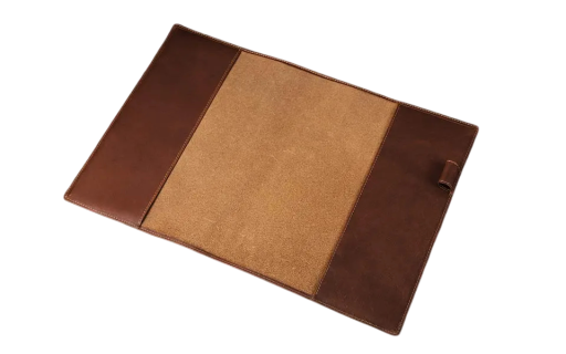 Brązowe skórzane etui na notes B5 270 x 193 mm pokrowiec na notes dziennik z pętelką na długopis