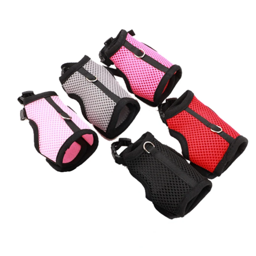 Breathable Mesh Harness with Leash for Ferrets, Guinea Pigs, Rabbits Adjustable Strap Comfortable Wear for Pets 0.2–0.5 kg