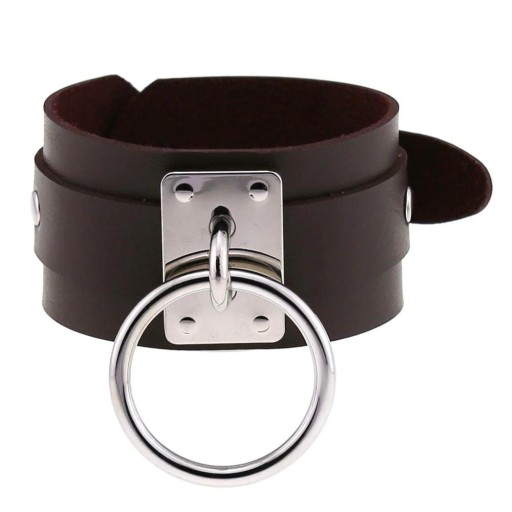 Brede leren armband