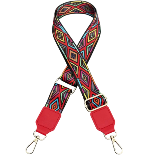 Brede verstelbare handtasriem 73–130 x 3,8 cm Ornamentaal geometrisch patroon Schoudertextielriem voor tas Vervangende crossbody