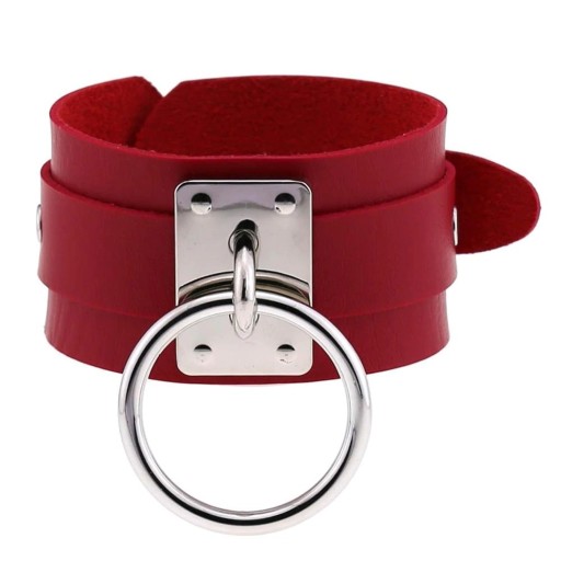 Bredt läderarmband