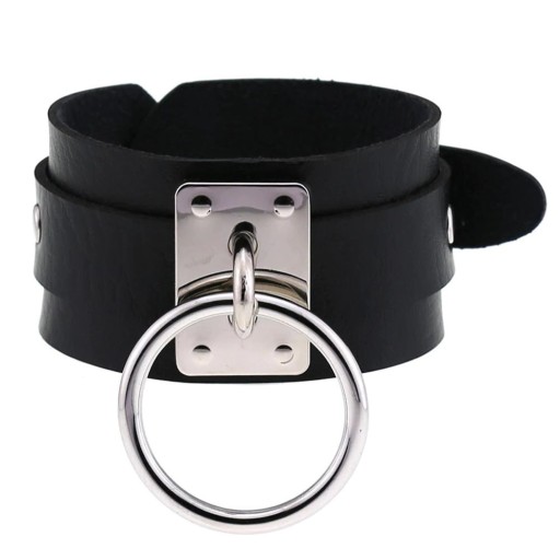 Bredt läderarmband
