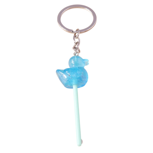 Breloc cu bomboană 12 cm Pendentiv din rășină în formă de rață Decorațiune dulce pentru chei, rucsac, geantă, cadou pentru copii