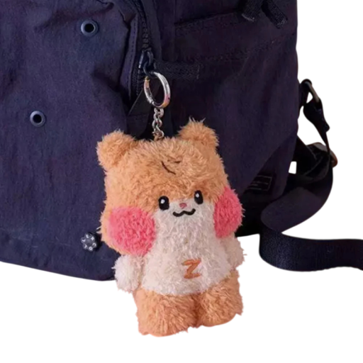 Breloc cu hamster din pluș 12 cm Pluș și bumbac PP Breloc moale pentru chei, rucsac, geantă Accesoriu drăguț pentru copii