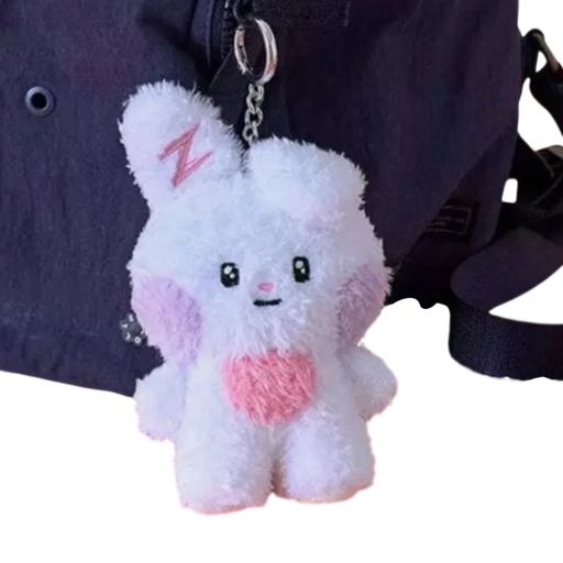 Breloc cu iepuraș din pluș 12 cm Pluș și bumbac PP Pendentiv moale pentru chei rucsac geantă Accesoriu drăguț pentru copii