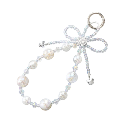 Breloc cu Mărgele din Rășină cu Fundiță Pendentiv Decorativ pentru Chei, Geantă, Rucsac Accesoriu Elegant și Modern Cadou