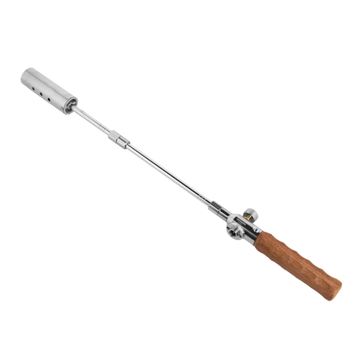 Brichetă pliabilă pe gaz pentru exterior 38-58 cm cu mâner din lemn Geantă Control flacără Tub prelungitor Pentru butelie de gaz