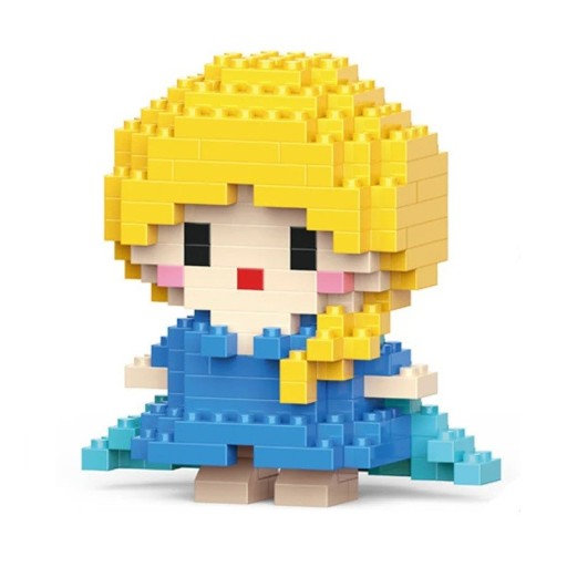 Bricolage pour enfants Princesse Elsa 4,6 x 3,9 x 7,2 cm 187 pièces Modèle en blocs Jouet créatif Cadeau pour filles Décoration de chambre Royaume de glace