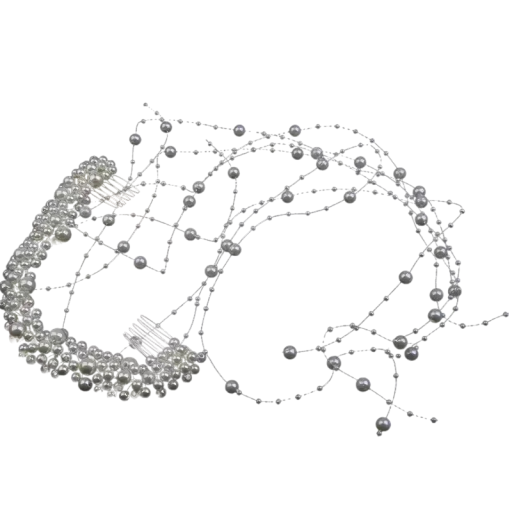 Bridal Hairband with Pearls Universal Size Elegant Hair Accessory for Bride Wedding Ball Photoshoot Festive Hairstyle