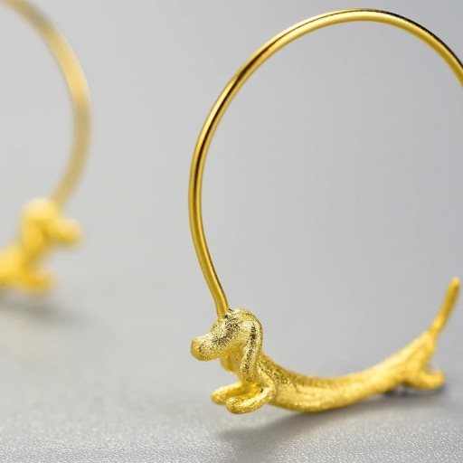 Brincos circulares femininos com texugo