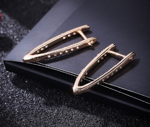 Brincos circulares femininos com zircónias G1508