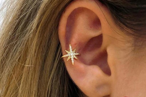 Brincos de estrela para senhora