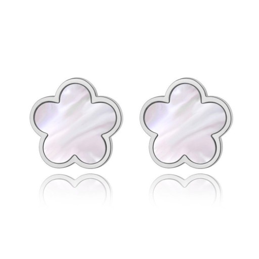 Brincos de pressão femininos flores H762