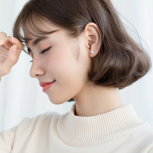 Brincos de pressão para senhora H833