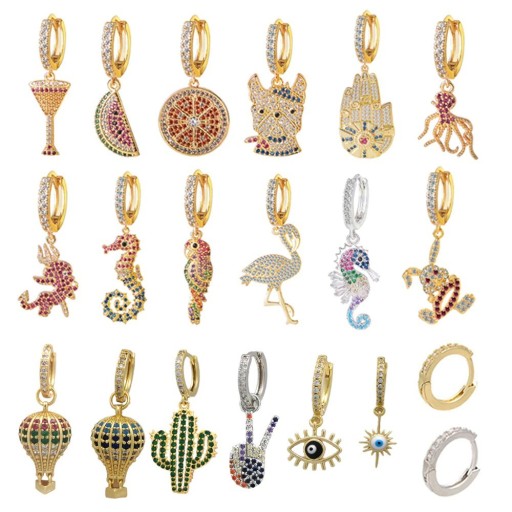 Brincos femininos com zircões G1279