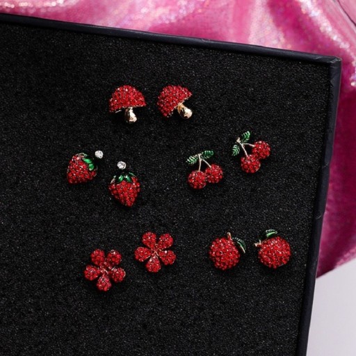 Brincos femininos com zircónias G1368