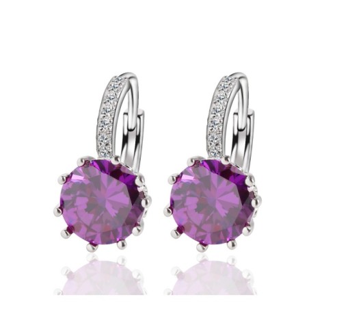Brincos femininos elegantes - Roxos