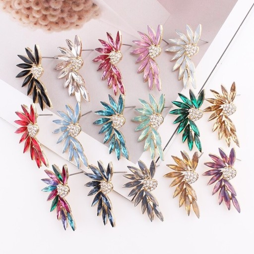 Brincos pendentes femininos com cristais G728