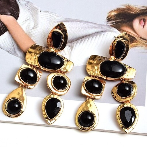 Brincos pendentes femininos com cristais G808