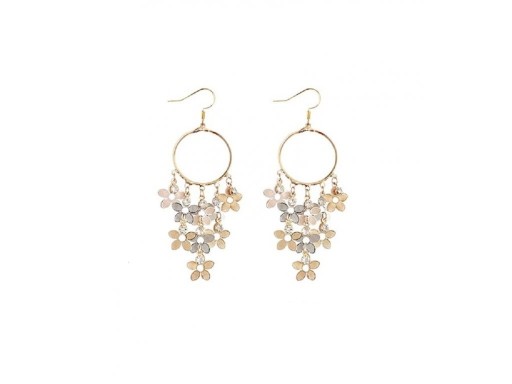 Brincos pendentes femininos com flores G1359