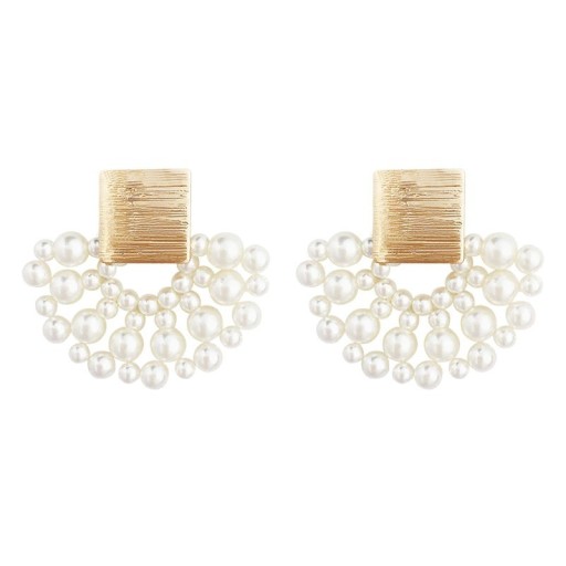 Brincos pendentes femininos com pérolas G764