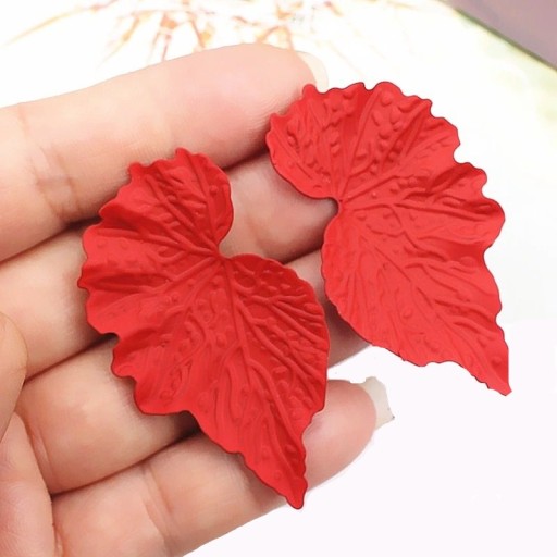 Brincos pendentes femininos folhas G218