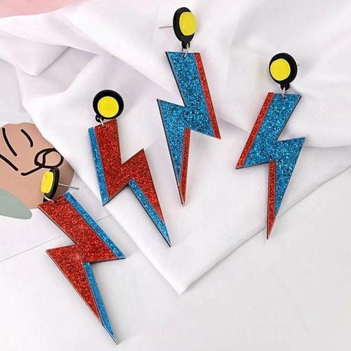 Brincos pendentes relâmpago femininos