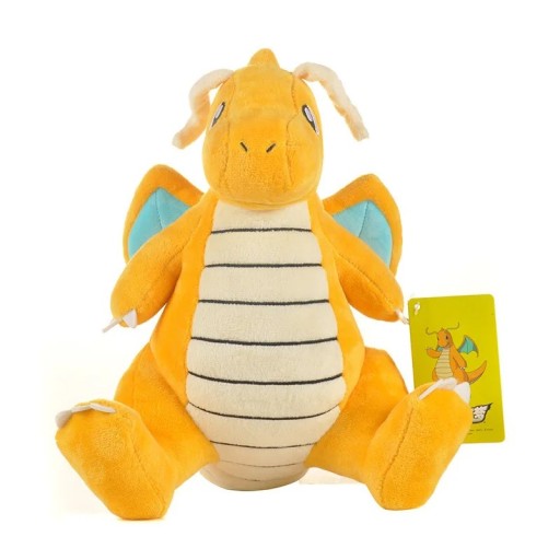 Brinquedo de peluche Pokémon Dragonite 20 cm Peluche colecionável macio para crianças e fãs de Pokémon Decoração Brinquedo de quarto Para aconchegar