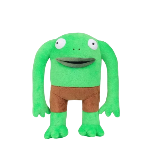 Brinquedo de peluche Sr. Sapo 28 cm Personagem da série Smiling Friends Grande sapo macio Decoração Presente para fãs Acabamento detalhado