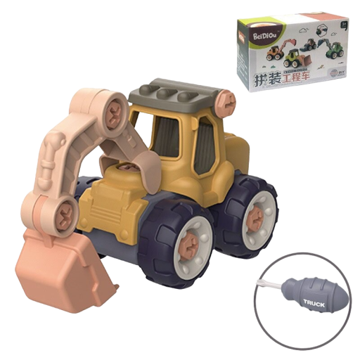 Brinquedo educativo escavadora