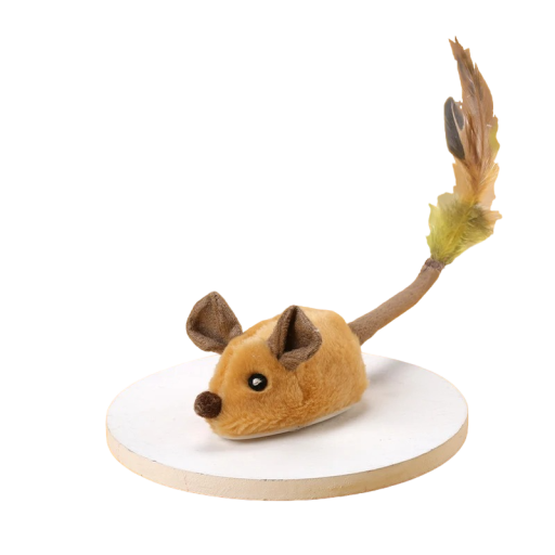 Brinquedo interativo para gatos em forma de rato Brinquedos de pelúcia auto-reproduzidos brinquedos elétricos móveis para gatos Rato inteligente
